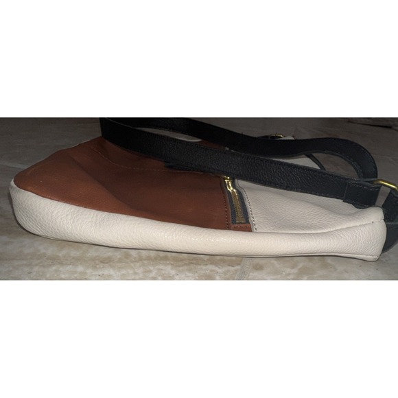 Fossil Elise Double Zip Black‎ Pebbled Leather Crossbody Shoulder Bag Purse - Picture 6 of 16